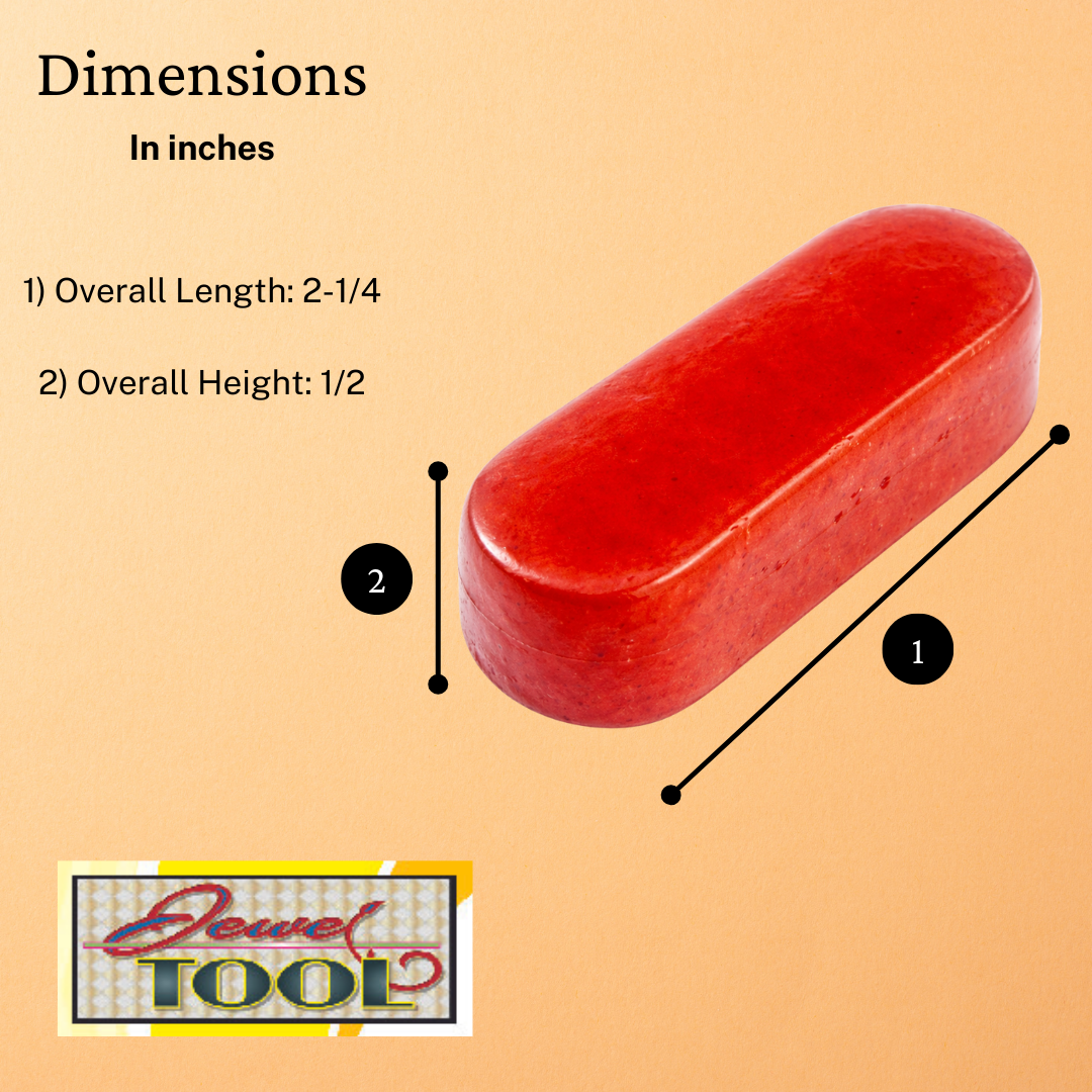 1 oz Jeweler’s Red Rouge Polishing Compound Bar – Fine Finishing Compound for Gold, Silver & Soft Metals