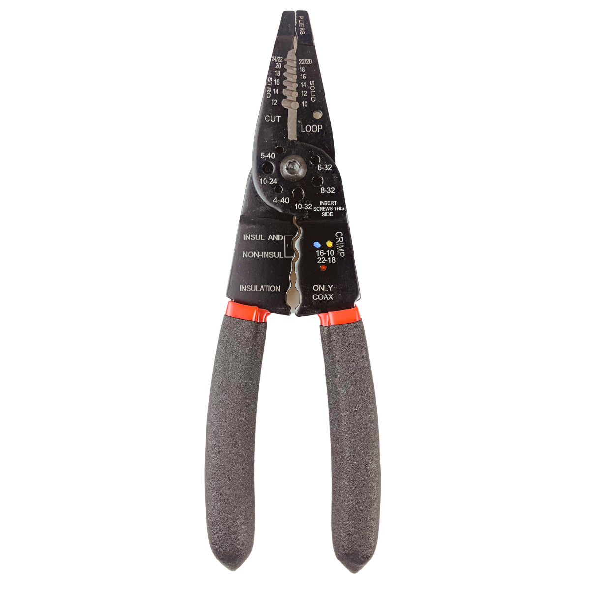 8" Wire Crimping and Cutting Tool With Size Gauge & Spring Action   - TP-28481