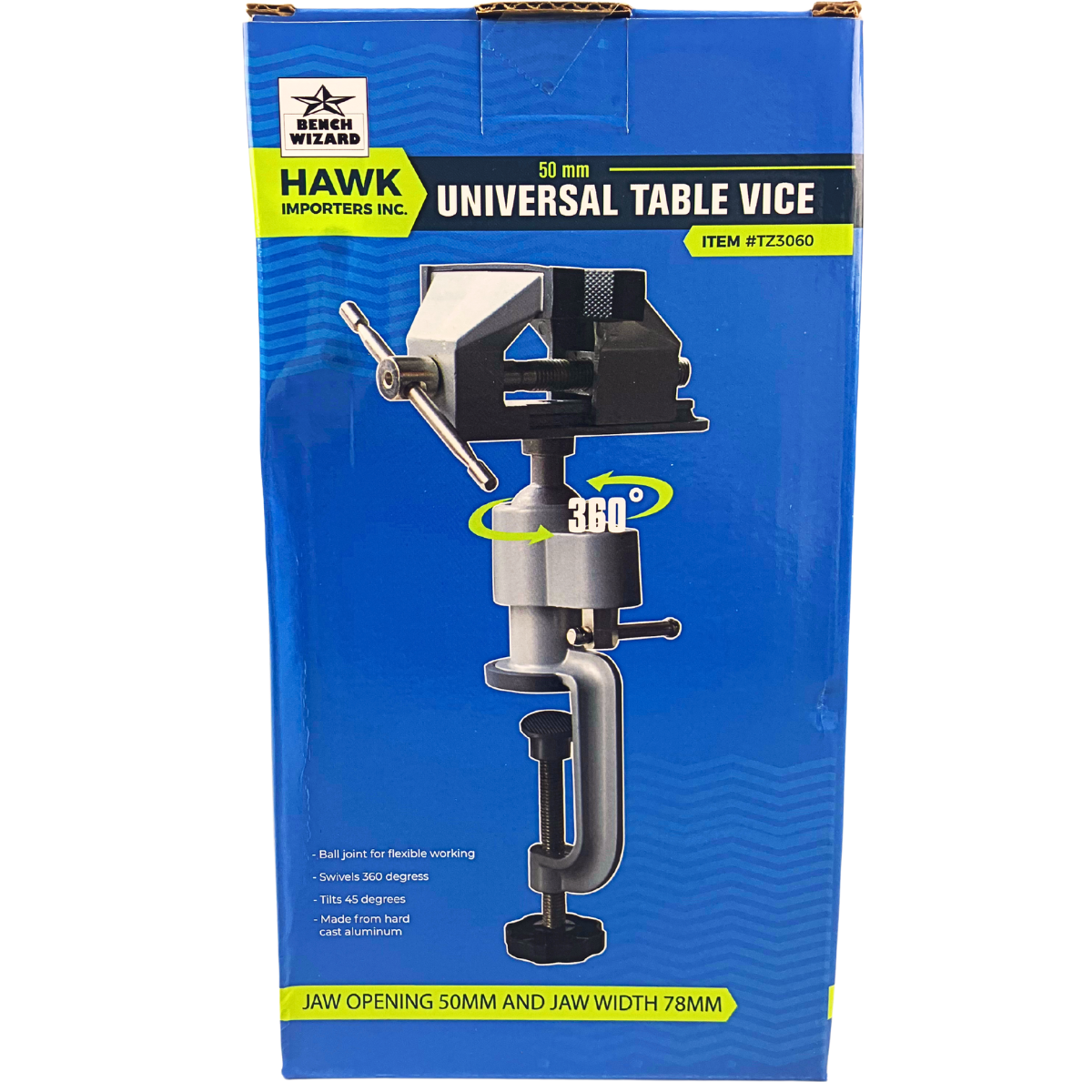 Swivel Head 3" Vise With Rubber Jaws And Padded Clamp Edges To Avoid Scratching  - VISE-13060