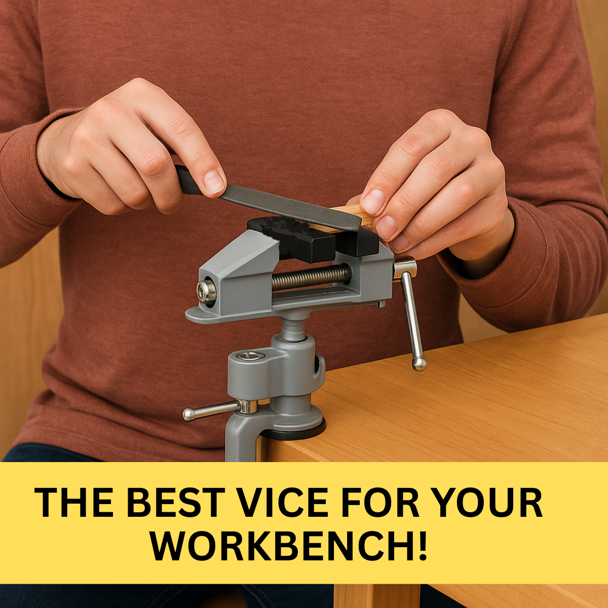 Swivel Head 3" Vise With Rubber Jaws And Padded Clamp Edges To Avoid Scratching  - VISE-13060