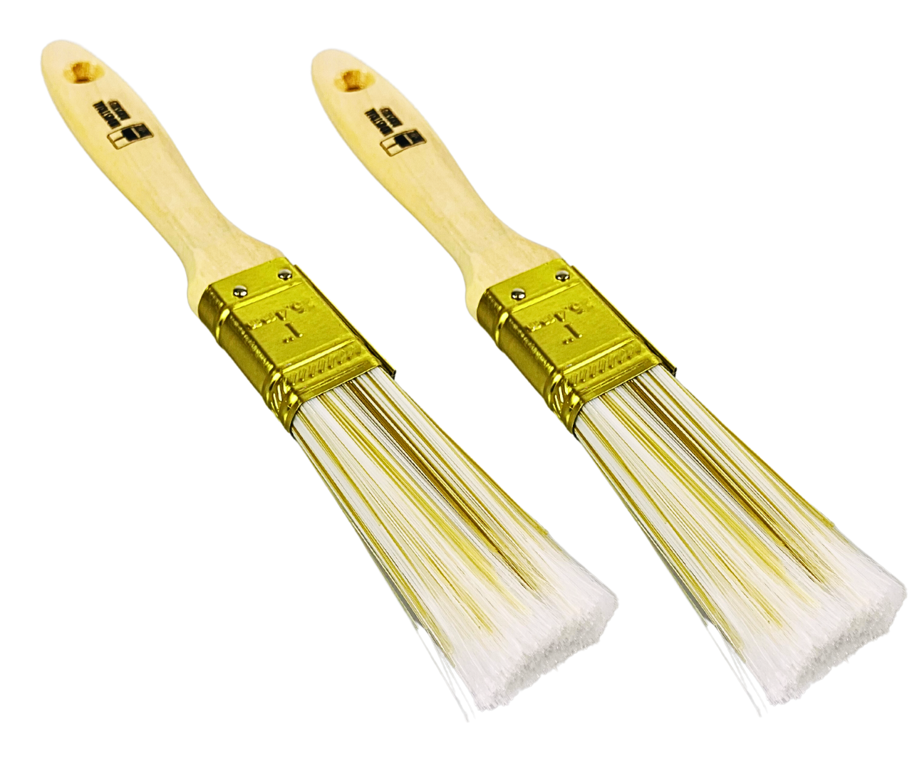 Bristle Brush - 1" Wide - For House Painting, Varnish Or Lacquer With Wooden Handle (Pack of: 2) - TZ63-28434-Z02