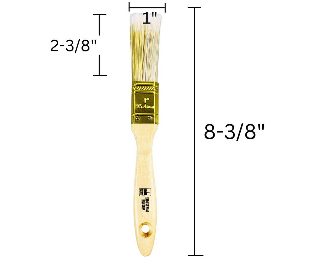 Bristle Brush - 1" Wide - For House Painting, Varnish Or Lacquer With Wooden Handle (Pack of: 2) - TZ63-28434-Z02