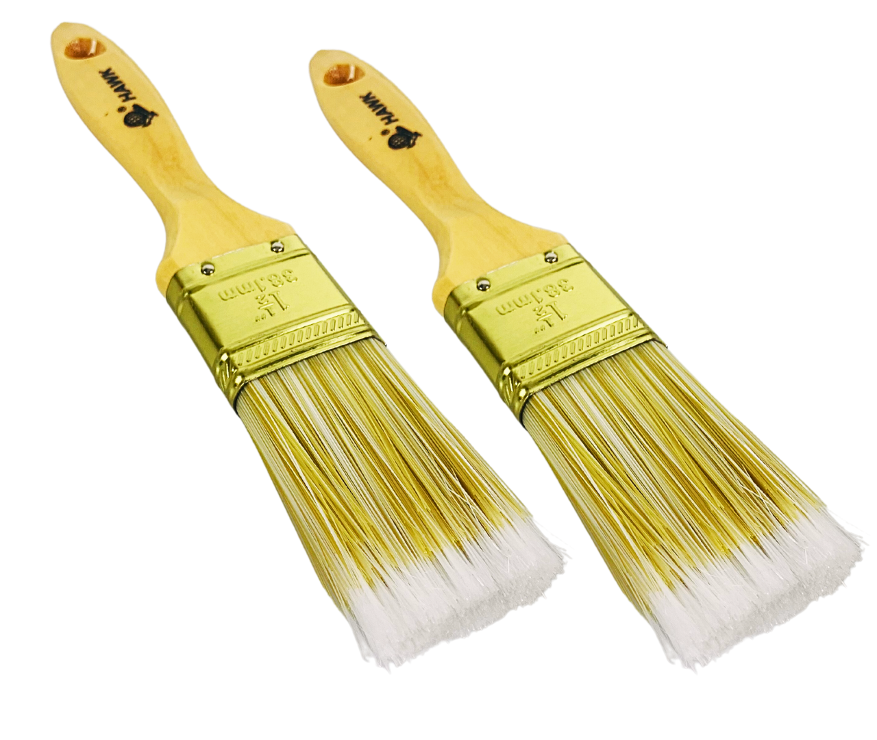 1.5" Wide Bristle Brush for House Painting, Varnish or Lacquer, Wooden Handle (Pack of: 2) - TZ63-28435-Z02