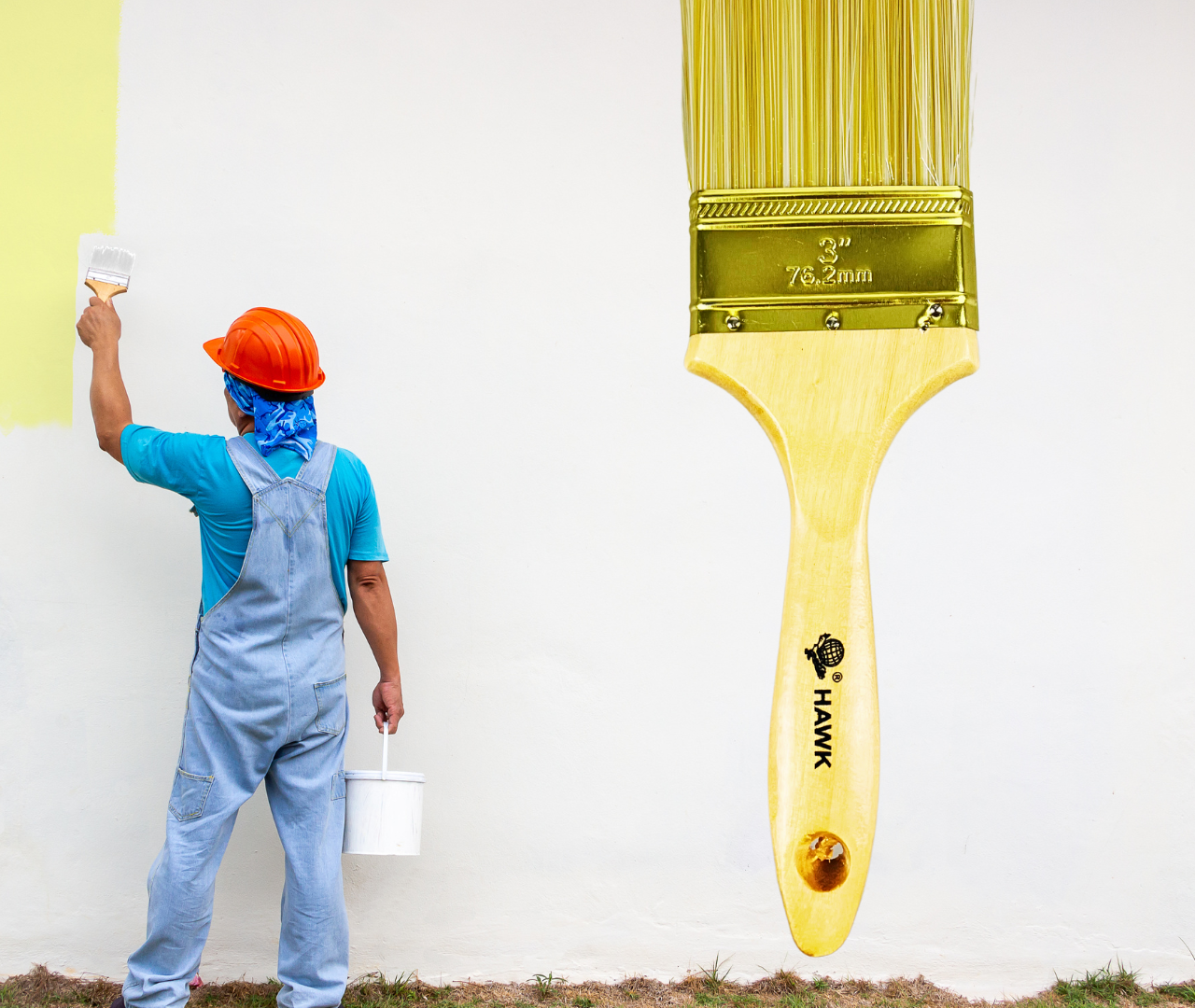 3" Wide Bristle Brush - For House Painting, Varnish Or Lacquer (Pack of: 2) - TZ63-28438-Z02