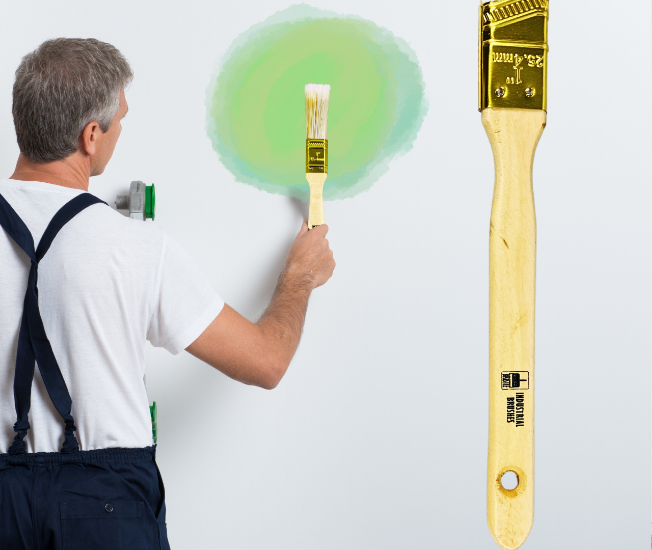 1" Wide Bristle Brush for House Painting, Varnish or Lacquer (Pack of: 2) - TZ63-28440-Z02