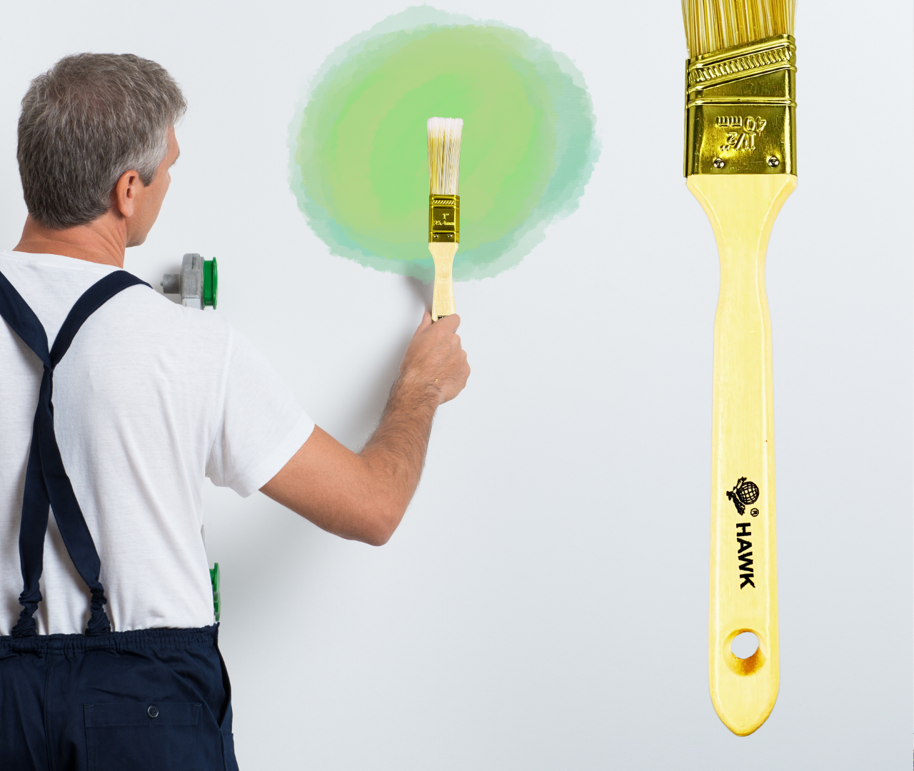 1.5" Wide Bristle Brush for House Painting, Varnish or Lacquer, Wooden Handle (Pack of: 2) - TZ63-28441-Z02