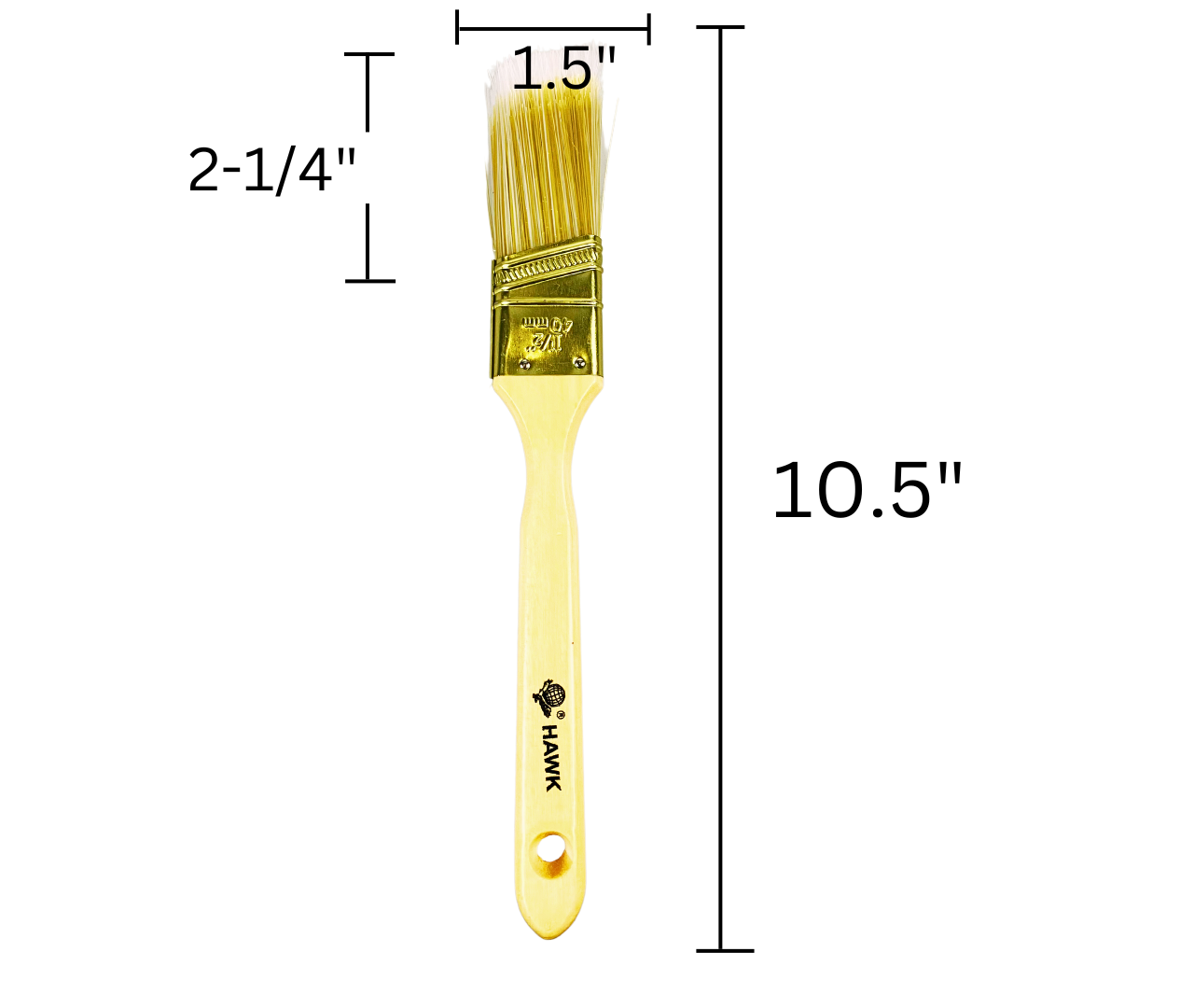 1.5" Wide Bristle Brush for House Painting, Varnish or Lacquer, Wooden Handle (Pack of: 2) - TZ63-28441-Z02