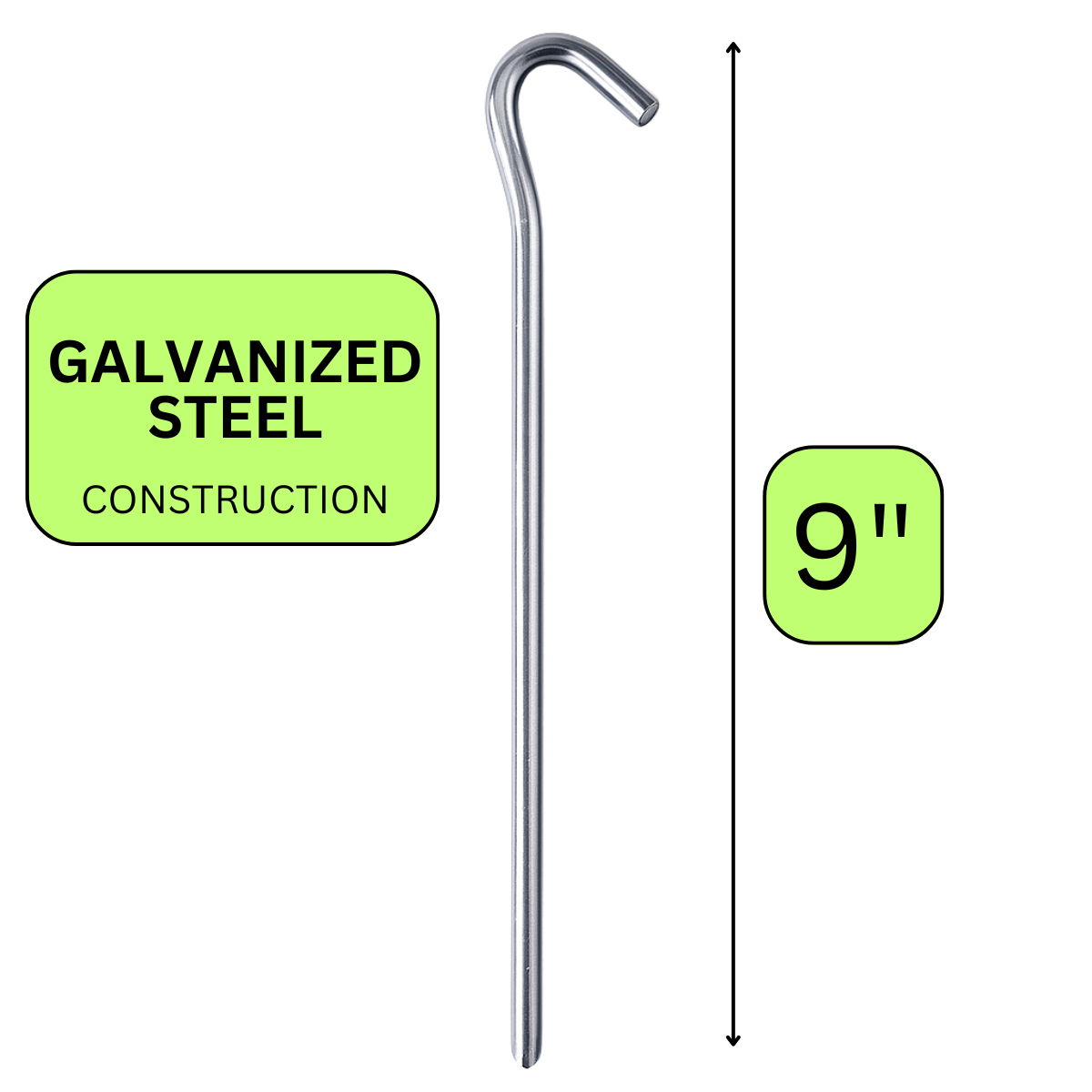 10 Pc. Camping & Gardening Anchor Peg Set  - GT-06610