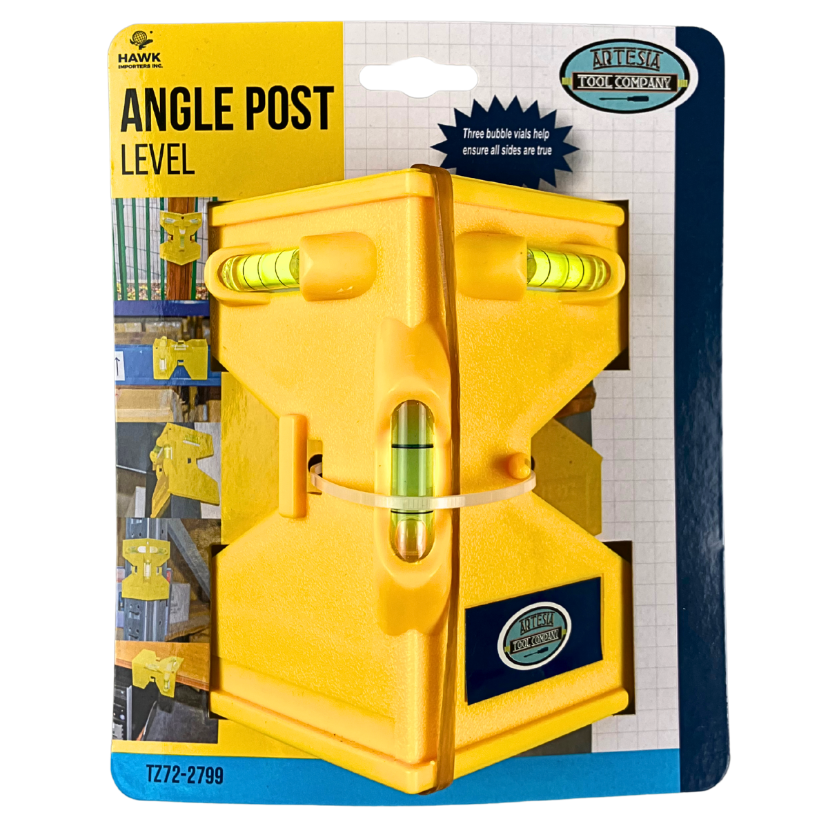 Angle Post Level with Magnetic Base & Elastic Strap