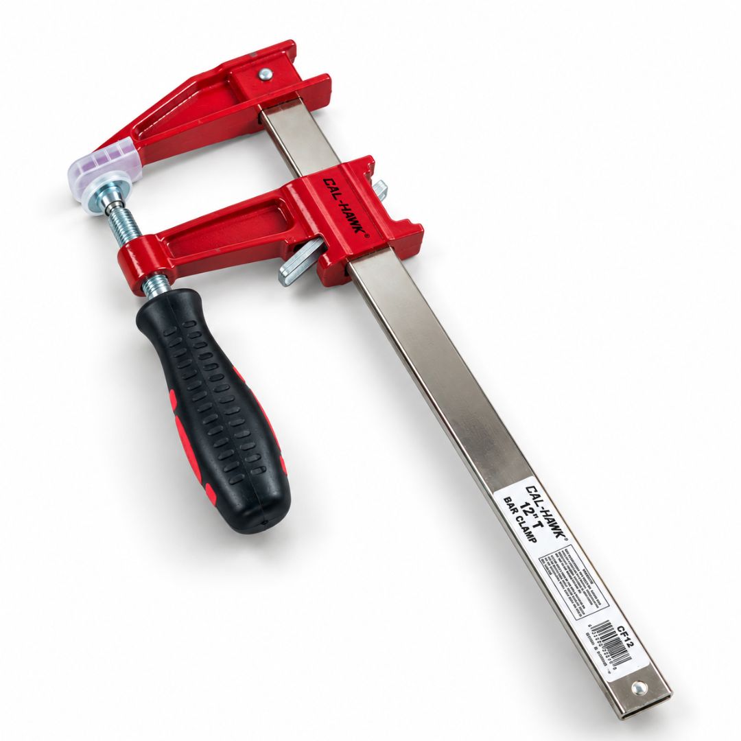 12-Inch Heavy Duty F-Style Bar Clamp, Steel Bar with Quick Release, Adjustable Sliding Jaw, Non-Marring Pads & Ergonomic Grip for Woodworking and DIY Projects – CF12