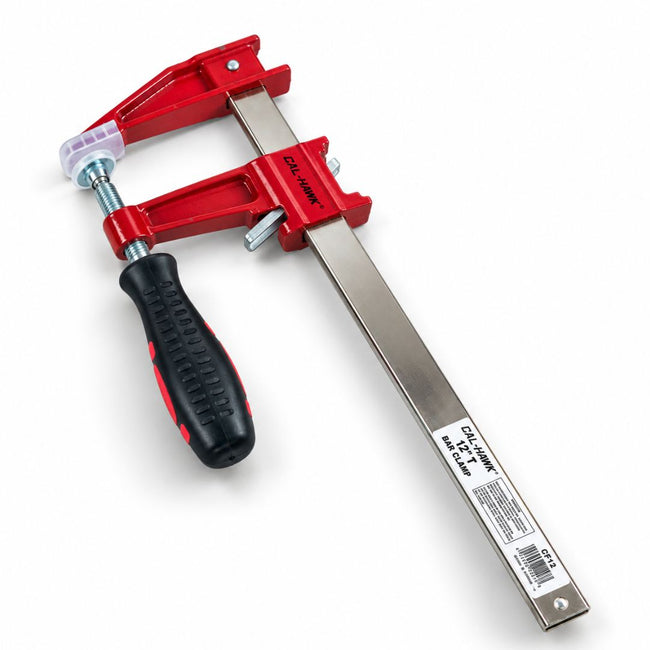12-Inch Heavy Duty F-Style Bar Clamp, Steel Bar with Quick Release, Adjustable Sliding Jaw, Non-Marring Pads & Ergonomic Grip for Woodworking and DIY Projects – CF12