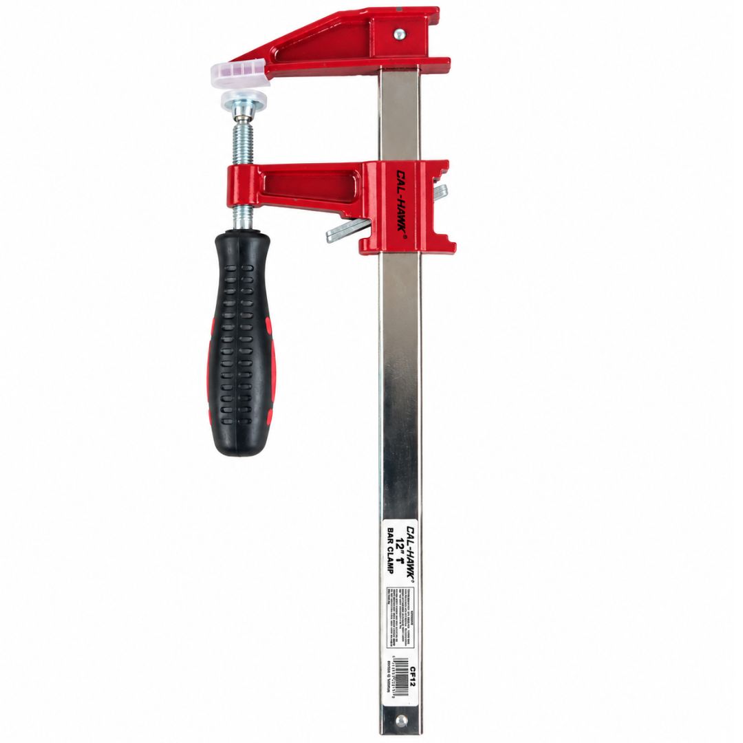 12-Inch Heavy Duty F-Style Bar Clamp, Steel Bar with Quick Release, Adjustable Sliding Jaw, Non-Marring Pads & Ergonomic Grip for Woodworking and DIY Projects – CF12