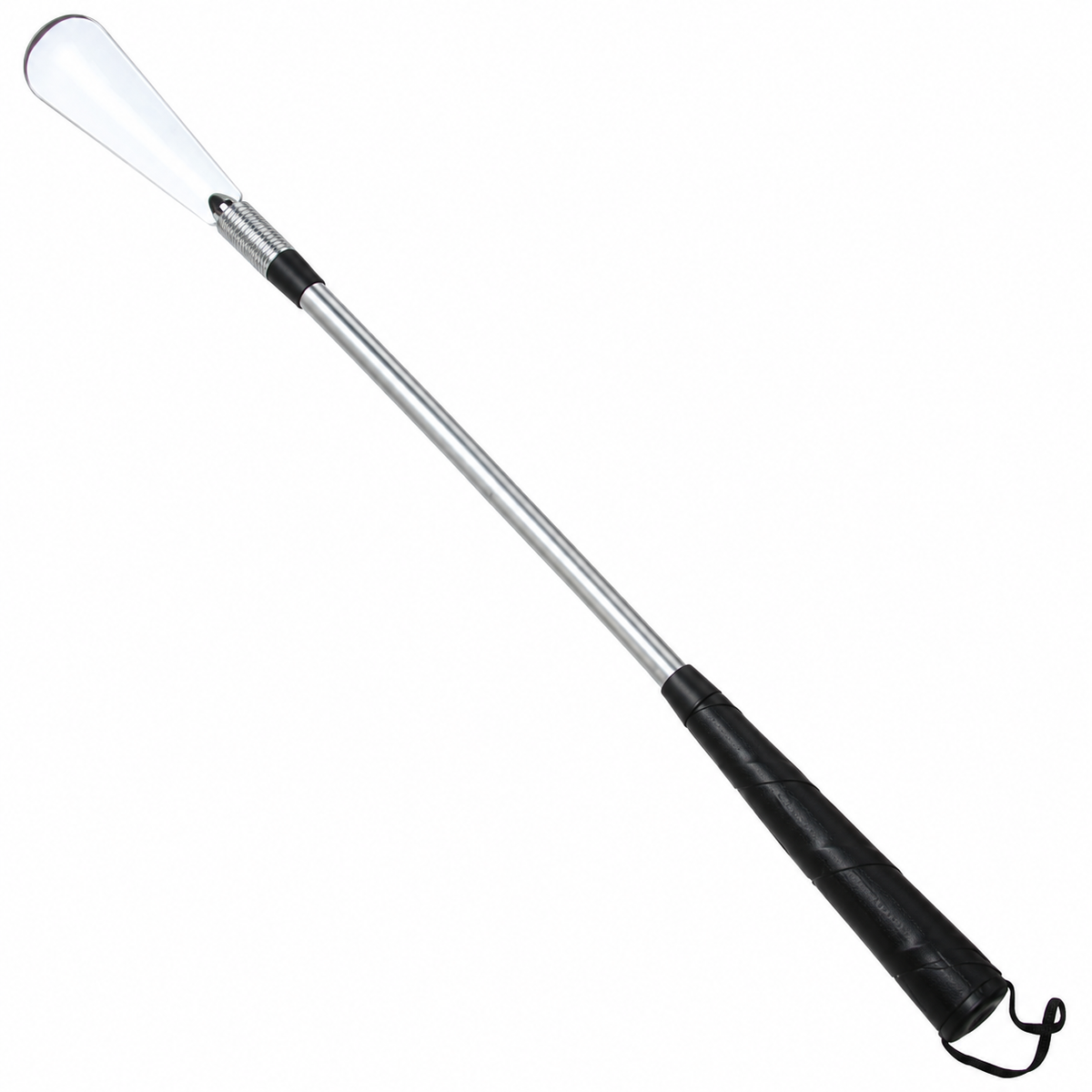 23 Inch Long Handle Shoe Horn for Men & Women – Metal Shoe Horn with Ergonomic Non-Slip Grip, Smooth Plastic Head & Hanging Loop – Long Reach Shoe Helper for Seniors & Adults