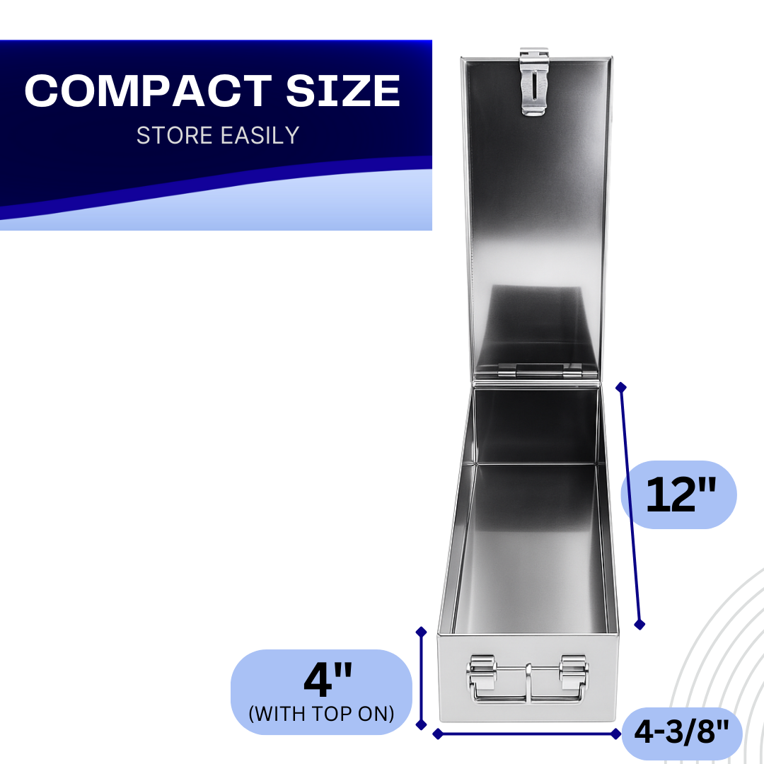 Stainless Steel "safety Deposit" Style Box  - U-44050