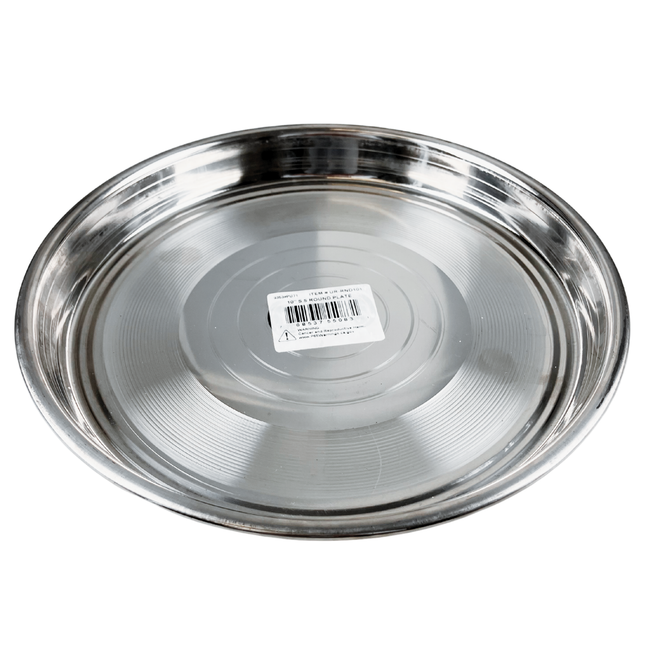 10" Stainless Steel Round Plate – Durable and Easy to Clean – Classic Dinner Thali for Home, Camping, or Everyday Use – Rust-Resistant Food Serving Plate