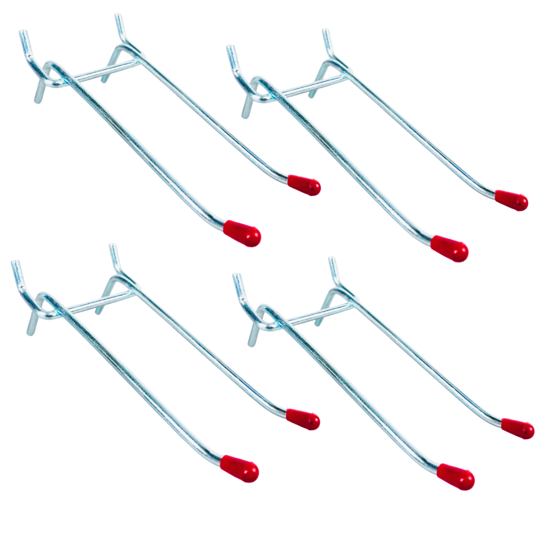 4 Pc. 4" Double Prong Hooks  - HW-20044