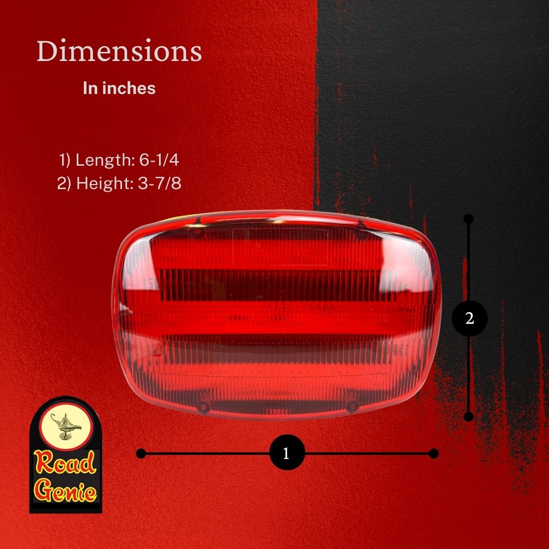 Double Light Guide Rear Light (2 Pack) Highway Safety Double Function Light With Magnetic Back In Re ...