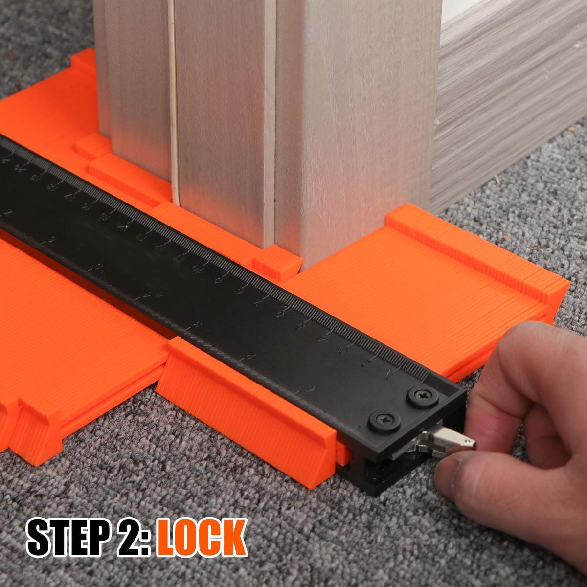 PRECISE 10 inch Contour Gauge for Precise Tracing, Orange