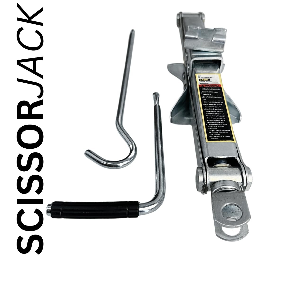 ROAD GENIE 1.5 Ton Capacity Scissor Jack for Cars, Heavy Duty Steel