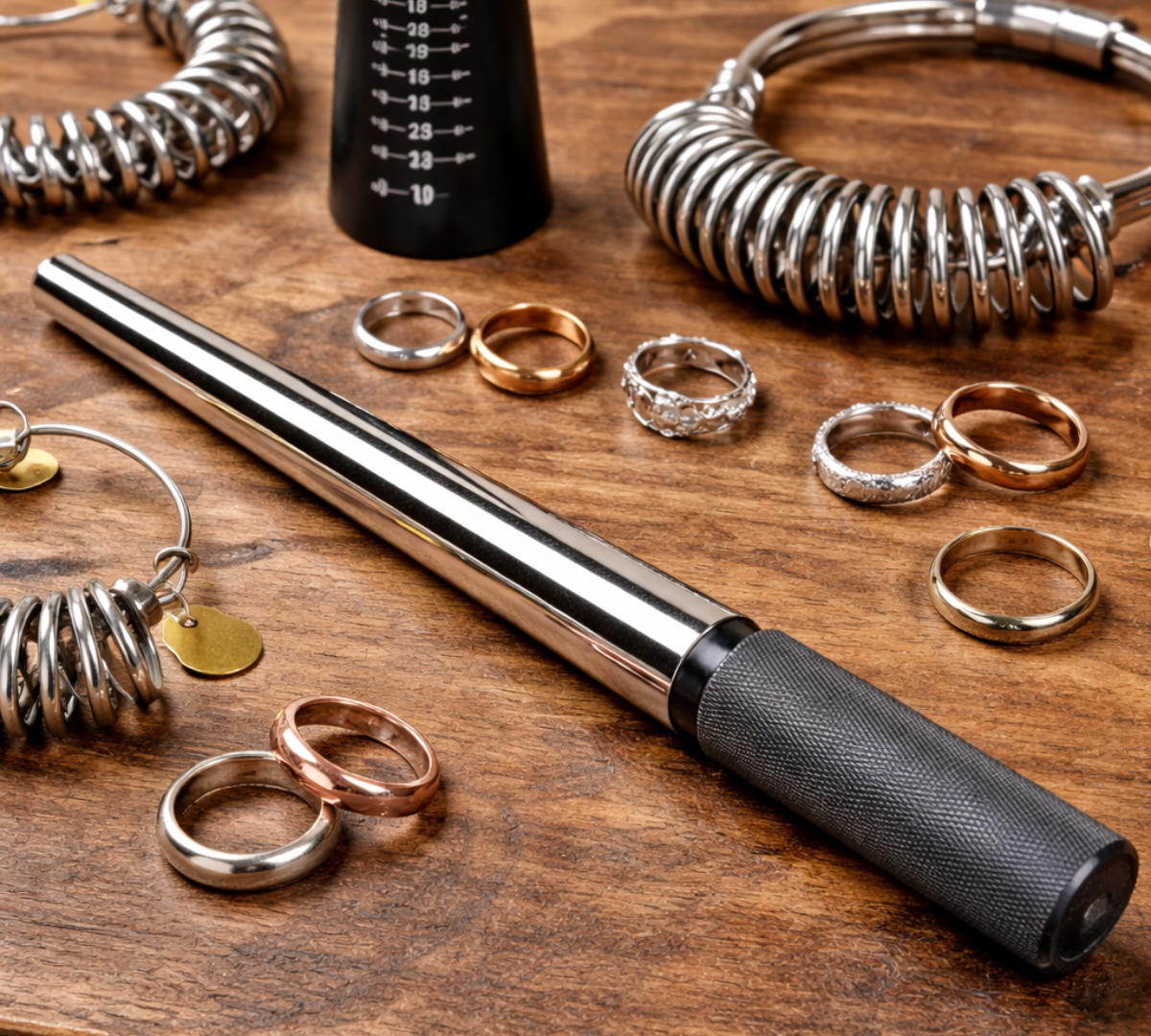 Jeweler’s Precision Toolkit — Dual-Head Utility Hammer + Solid Steel Ring Mandrel