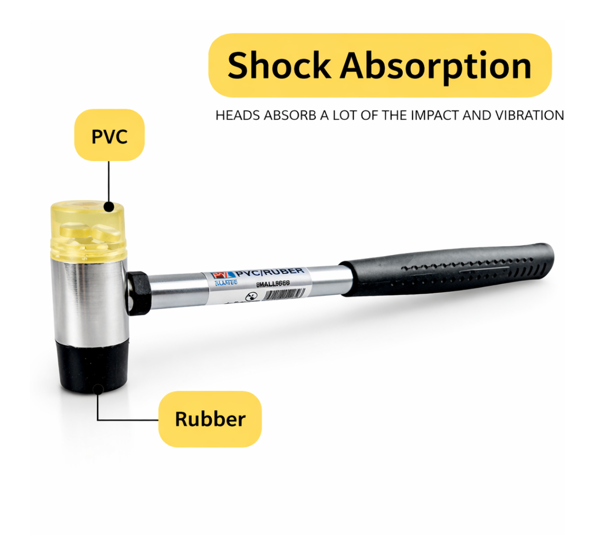 Jewelry Shaping & Forming Kit — Solid Ring Mandrel + Dual-Head Nylon/Rubber Utility Hammer