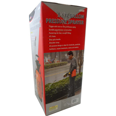 1-1/4 Gallon Capacity Pressure Sprayer Suitable For Many Applications, Made Of Polyethylene: GT51-125S-YT - GT51-125S-YT - ToolUSA