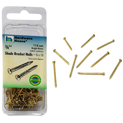 1 Ounce - 3/4" Bright Brass Bracket Nails - LMOT-609 - ToolUSA