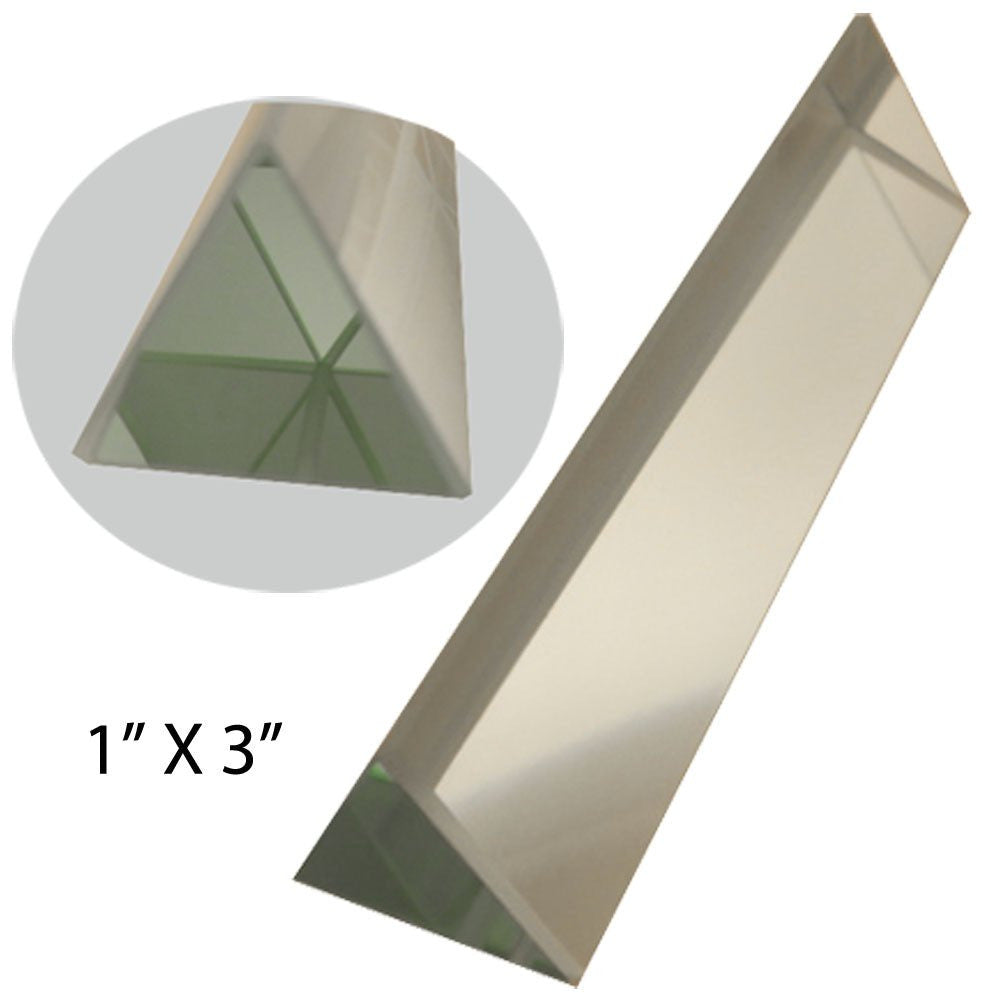 1" X 3" Optical Glass Triangular Prism - For Educational or Photography Use - PP-06291 - ToolUSA
