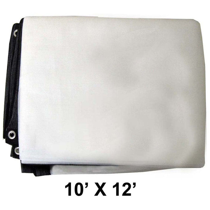 10-Feet x 12-Feet White Sunshade Net - TSW-1012 - ToolUSA