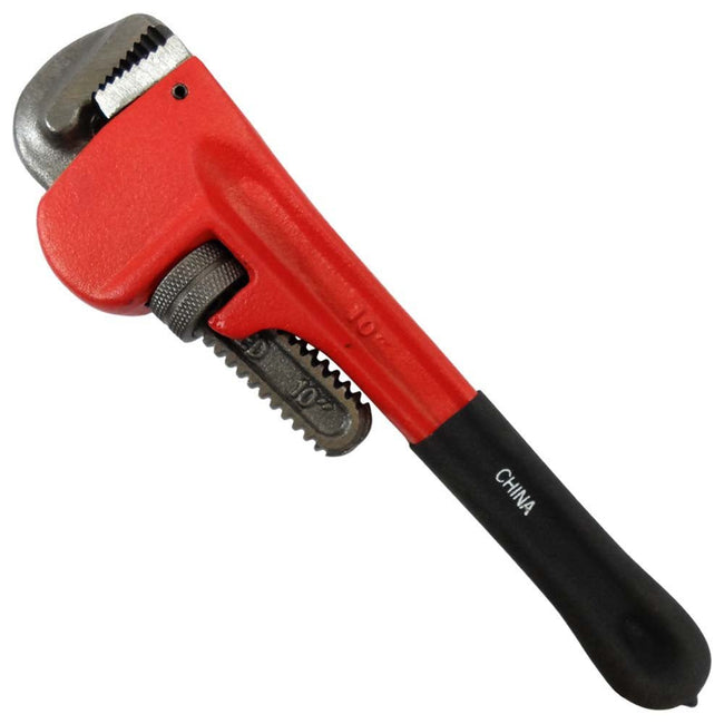 10" Heavy Duty Steel Pipe Wrench With Thumbwheel Adjustment Control - TP3610 - ToolUSA