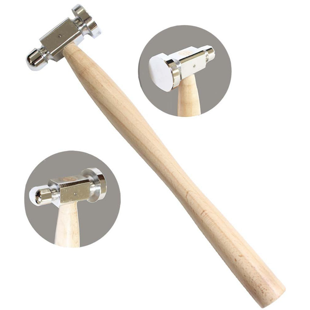 10 Inch Ball Pein Hammer With Mirror Finish Head and Solid Wood Handle - PH255-FT - ToolUSA