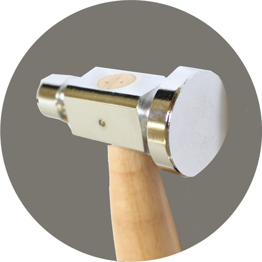 10 Inch Ball Pein Hammer With Mirror Finish Head and Solid Wood Handle - PH255-FT - ToolUSA