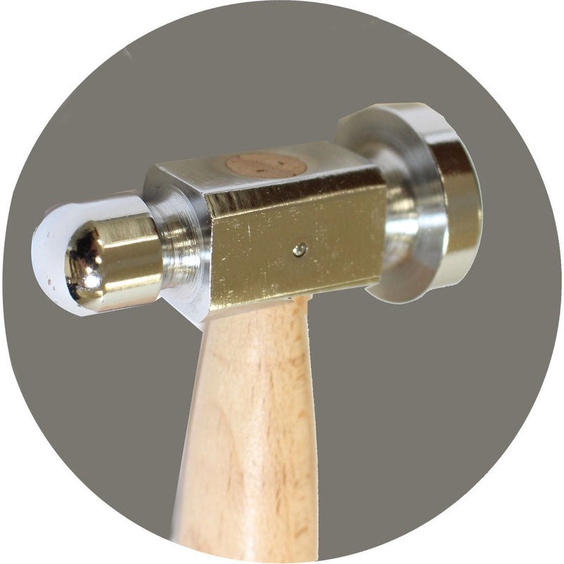 10 Inch Ball Pein Hammer With Mirror Finish Head and Solid Wood Handle - PH255-FT - ToolUSA