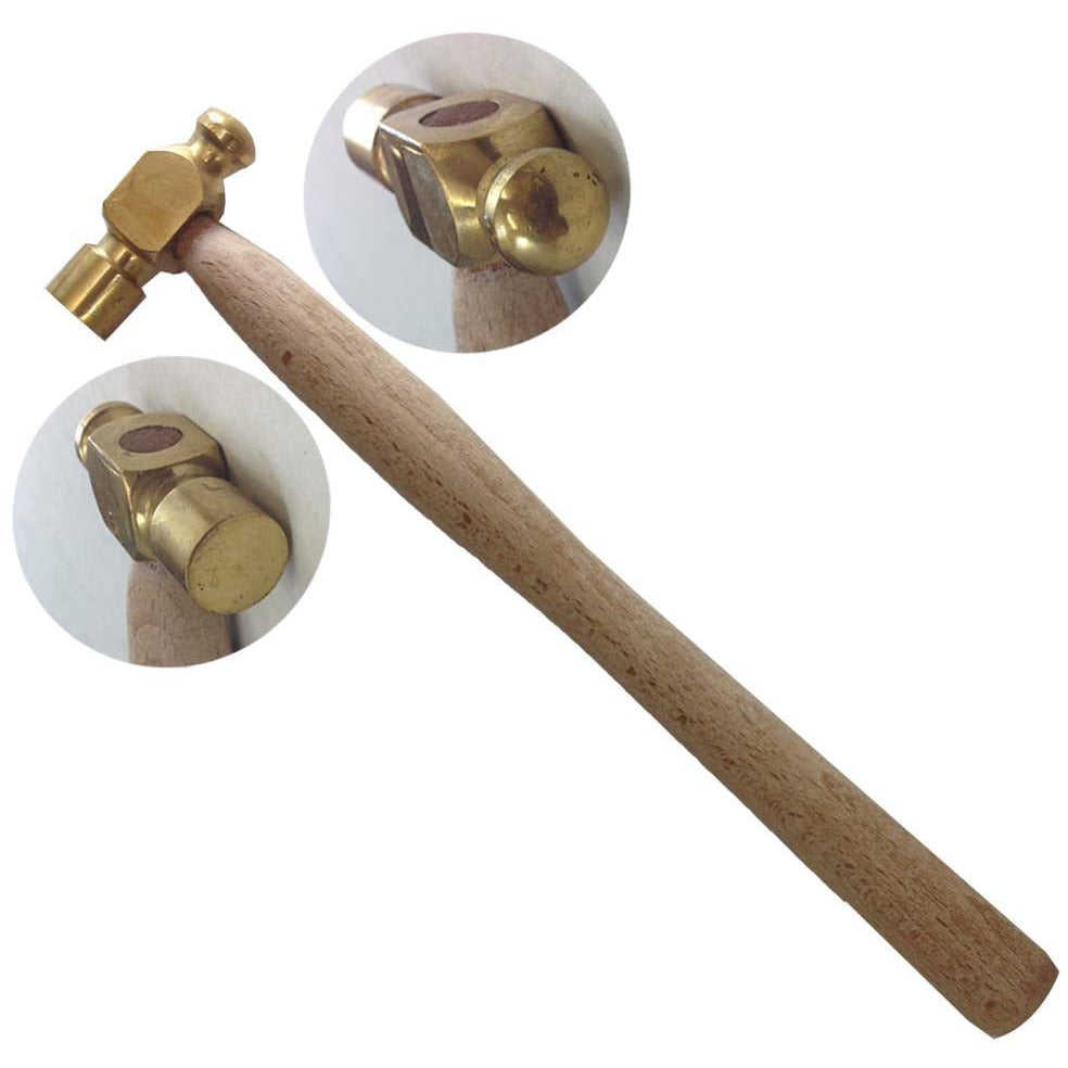 10 Inch Brass Ball Pein Hammer With 1/2 Inch Striking Surface PH002