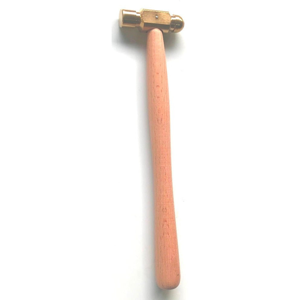 10 Inch Brass Ball Pein Hammer With 1/2 Inch Striking Surface - PH-00204 - ToolUSA