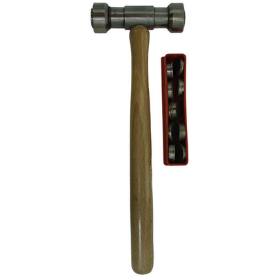 10 Inch Texturing Hammer - 12 Interchangeable Heads In Different Patterns: PH-18408 - PH-18408 - ToolUSA