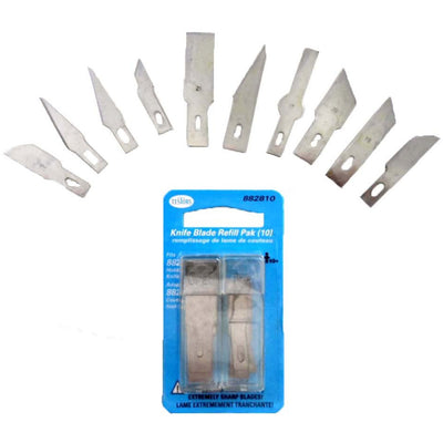 10 Pc Steel Crafting Blades in Assorted Sizes & Shapes - 882810 - ToolUSA