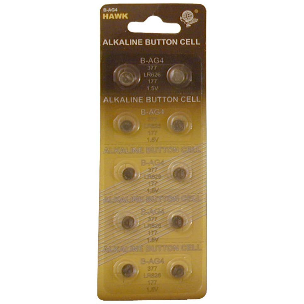 10 Piece Card Of Alkaline Button Cell Batteries - ToolUSA
