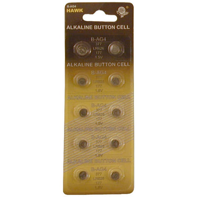 10 Piece Card Of Alkaline Button Cell Batteries - ToolUSA