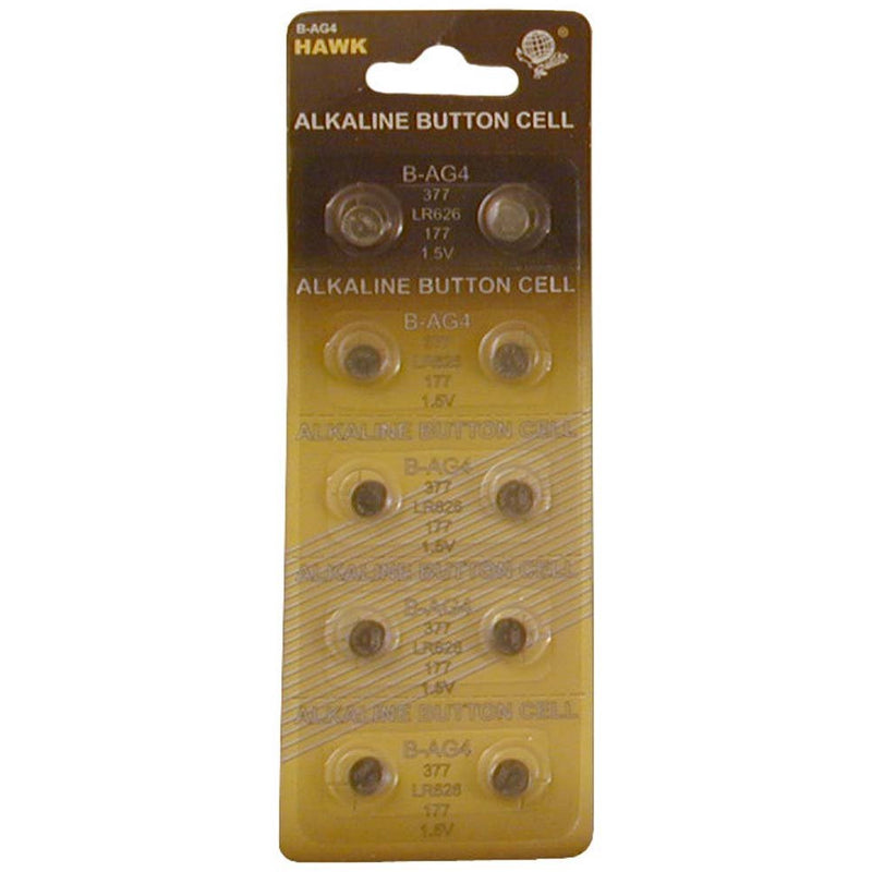 10 Piece Card Of Alkaline Button Cell Batteries - ToolUSA