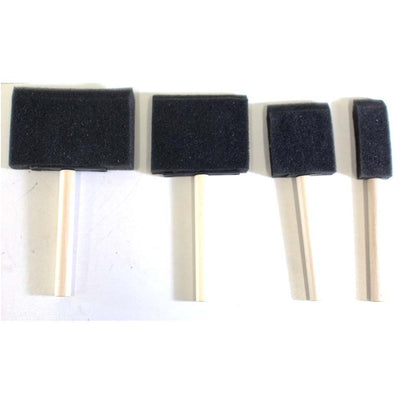 10 Piece Sponge Brush Set, Wooden Handles - CR-96410 - ToolUSA