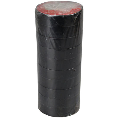 10 Rolls UL Black Electrical Tape - 3/4" X 50' - TAP-EL50B-10 - ToolUSA