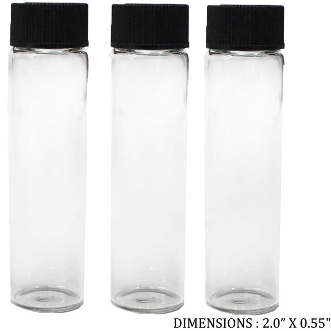 100 Pc. Glass Vials - 2.25 Inch x 0.55 Inch - TJ86-GB200 - ToolUSA