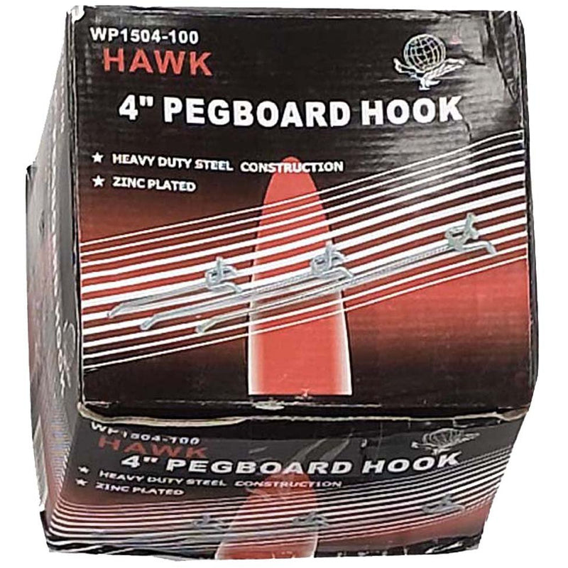 100 Piece 4" Peg Board Hooks - HW-15044 - ToolUSA