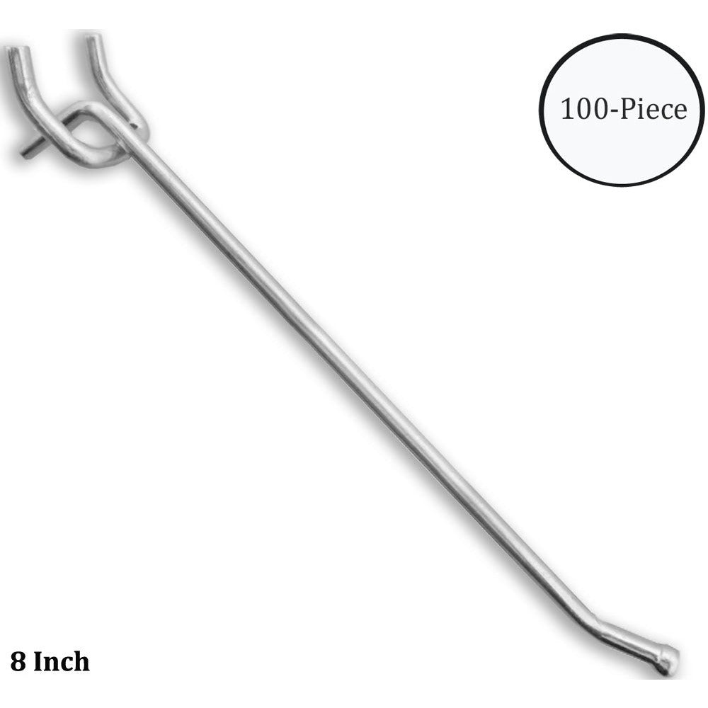 100 Piece 8 Inch Double Prong Hooks - HW-15088 - ToolUSA