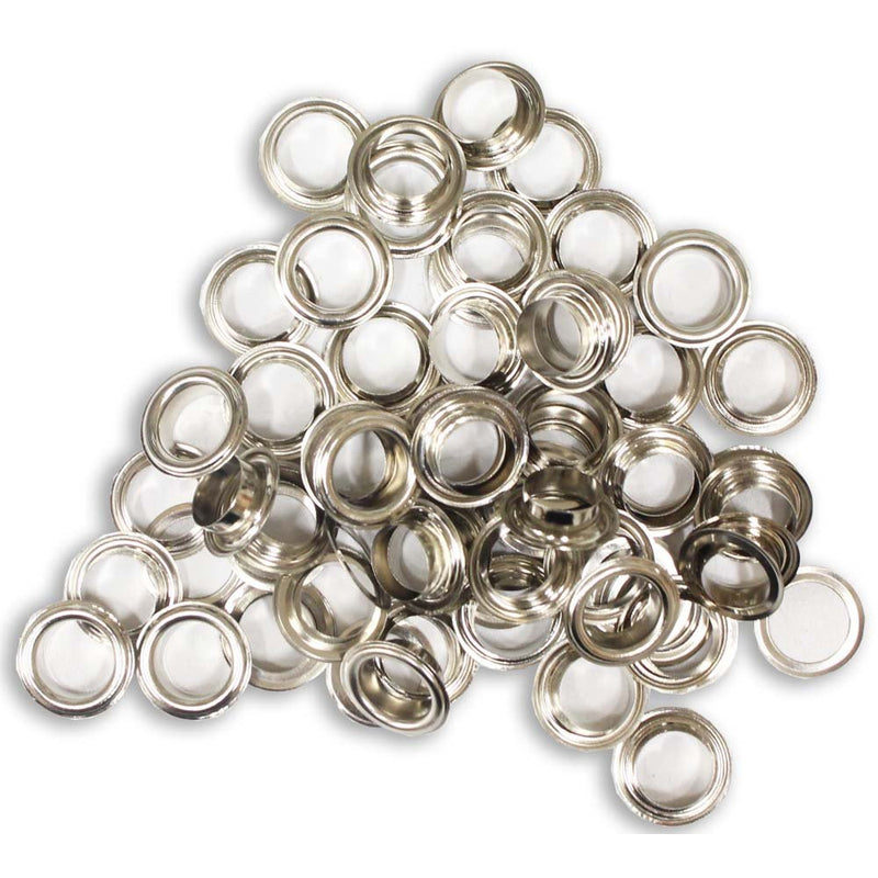 100 Piece Bag Zinc Plated 1/2 Inch Grommets (Pack of: 1) - TX4412S - ToolUSA