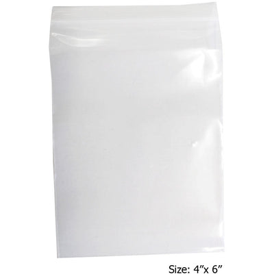 100 Piece Clear Plastic Resealable Bags - ToolUSA
