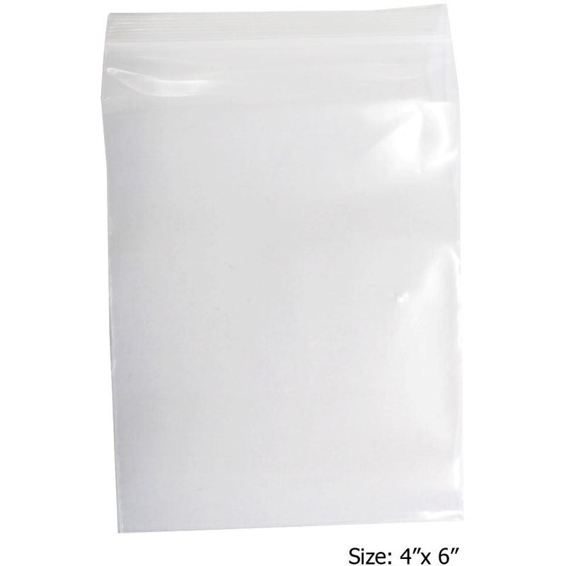 100 Piece Clear Plastic Resealable Bags - ToolUSA