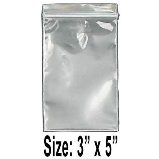 100 Piece Clear Plastic Resealable Bags - ToolUSA