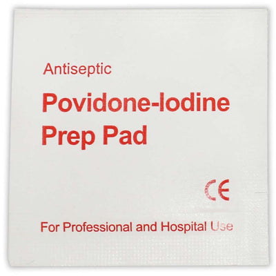 100 Piece Package Of Povidone-Iodine Prep Pads For First Aid Treatment And Hospital Use (Pack of: 4) - MD-45291-Z04 - ToolUSA